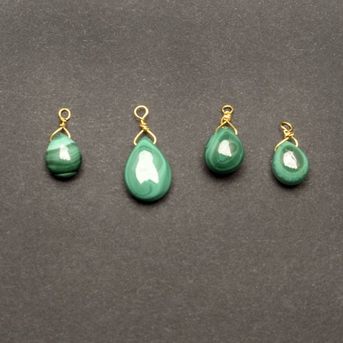 Nancy Chase's Waist Chain with Malachite Drops - , Contemporary Wire Jewelry, Loops, Wire Loop, Wrapped Wire Loop, Beads, Make the wrapped loop bails for each bead